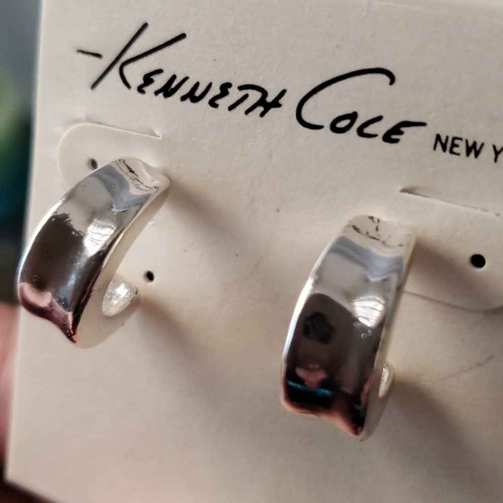 Kenneth Cole New York Silver Hoop Earrings